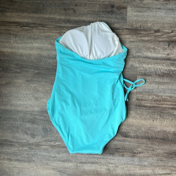 Michael Kors women’s  Aqua One Piece Swimsuit Size 12 💚 - Picture 6 of 7